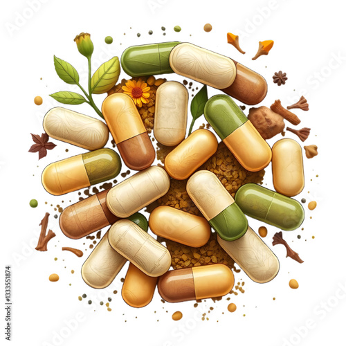 Herbal medicine pills