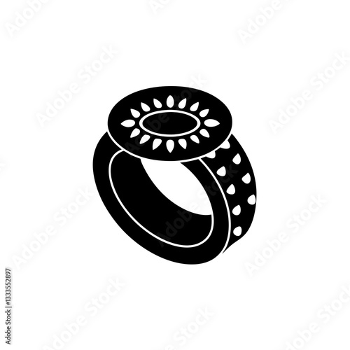 creative details Cocktail Ring Icon vector illustration