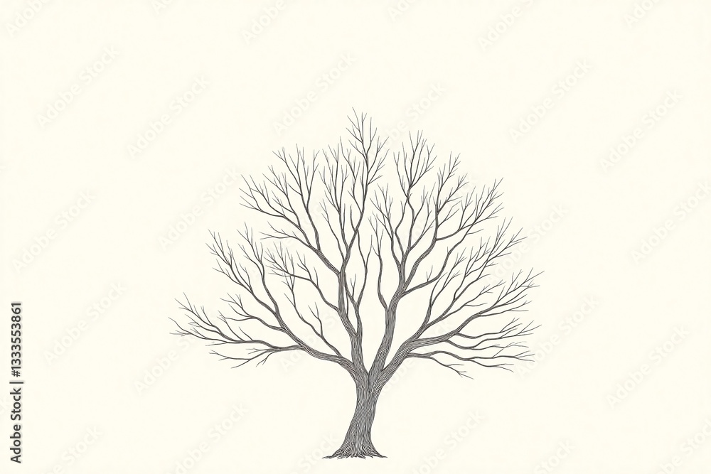 Obraz premium blue and white drawing of trees on a white background