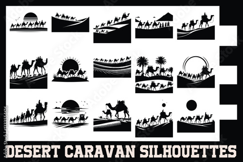 Desert Caravan Silhouette Bundle