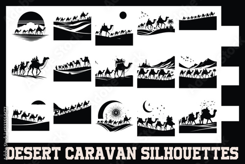 Desert Caravan Silhouette Bundle