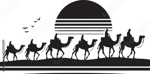 Desert Caravan Silhouette Bundle