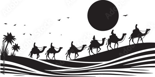 Desert Caravan Silhouette Bundle
