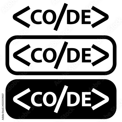 code icon vector design symbol templates