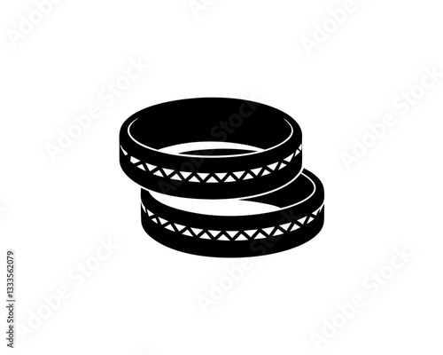 creative details Stackable Rings Icon vector illustration