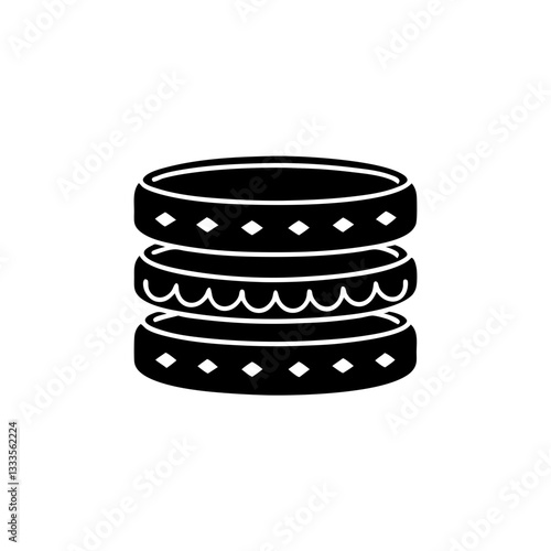 creative details Stackable Rings Icon vector illustration