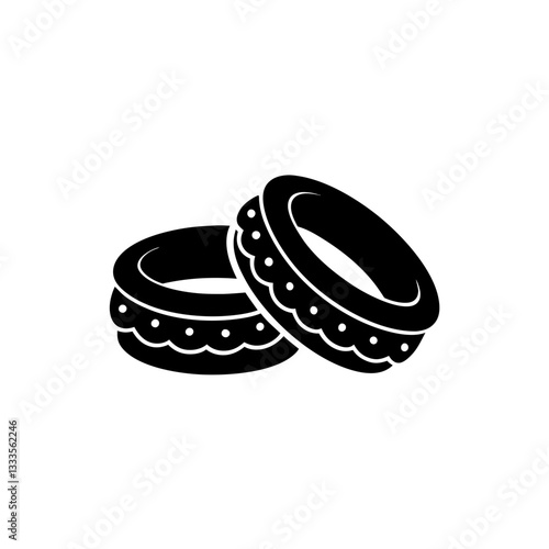 creative details Stackable Rings Icon vector illustration