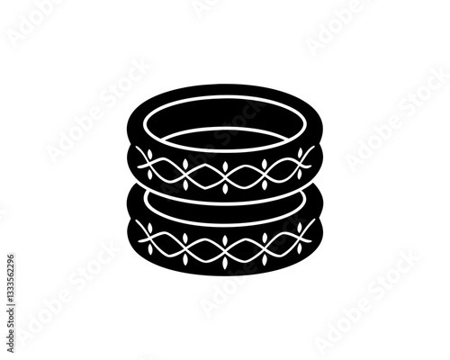 creative details Stackable Rings Icon vector illustration