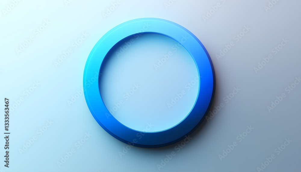 Blue Circular Ring On Light Background Blue Circular Ring On Light Background