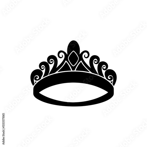 creative details Tiara Icon vector illustration