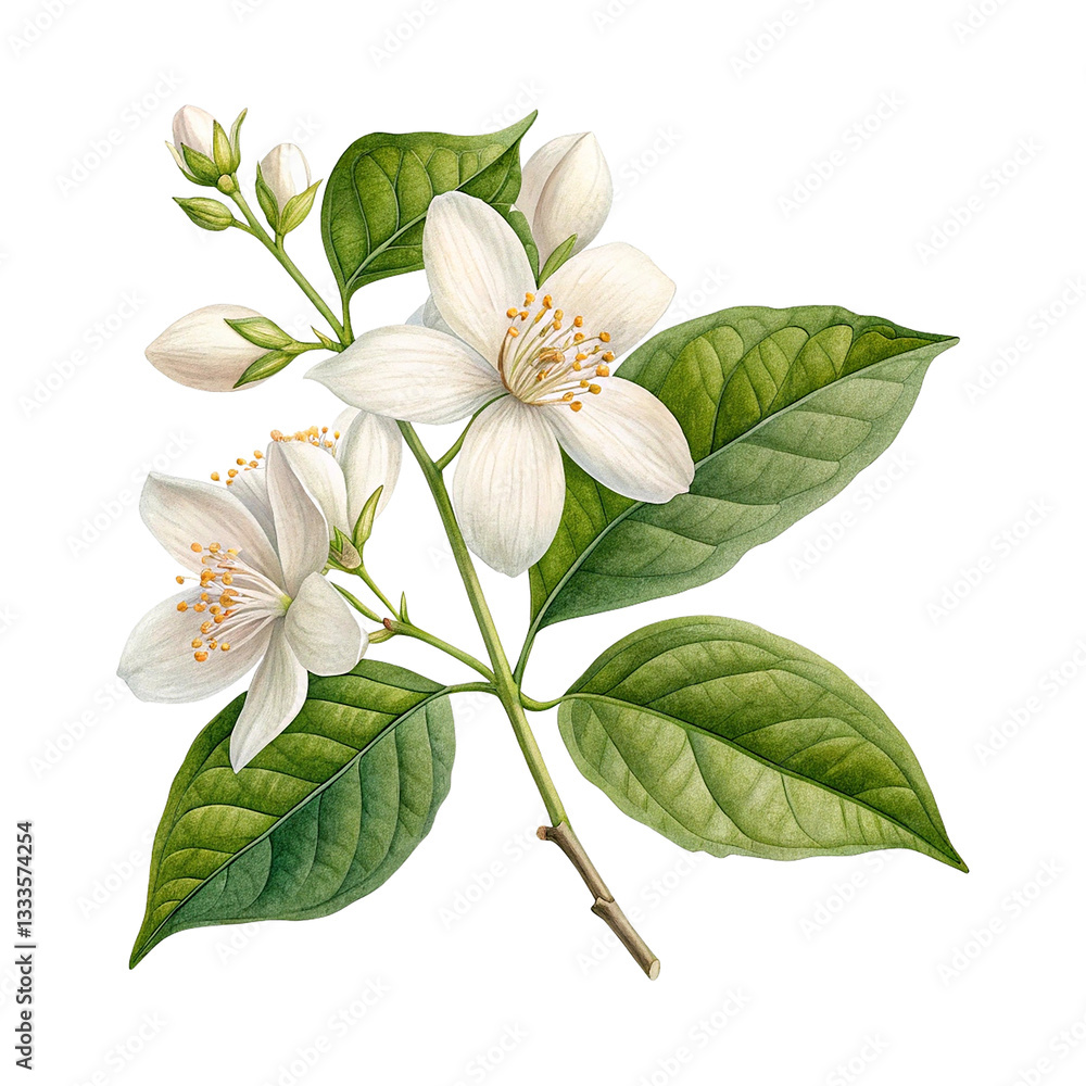 Fototapeta premium Jasmine Flower Illustration