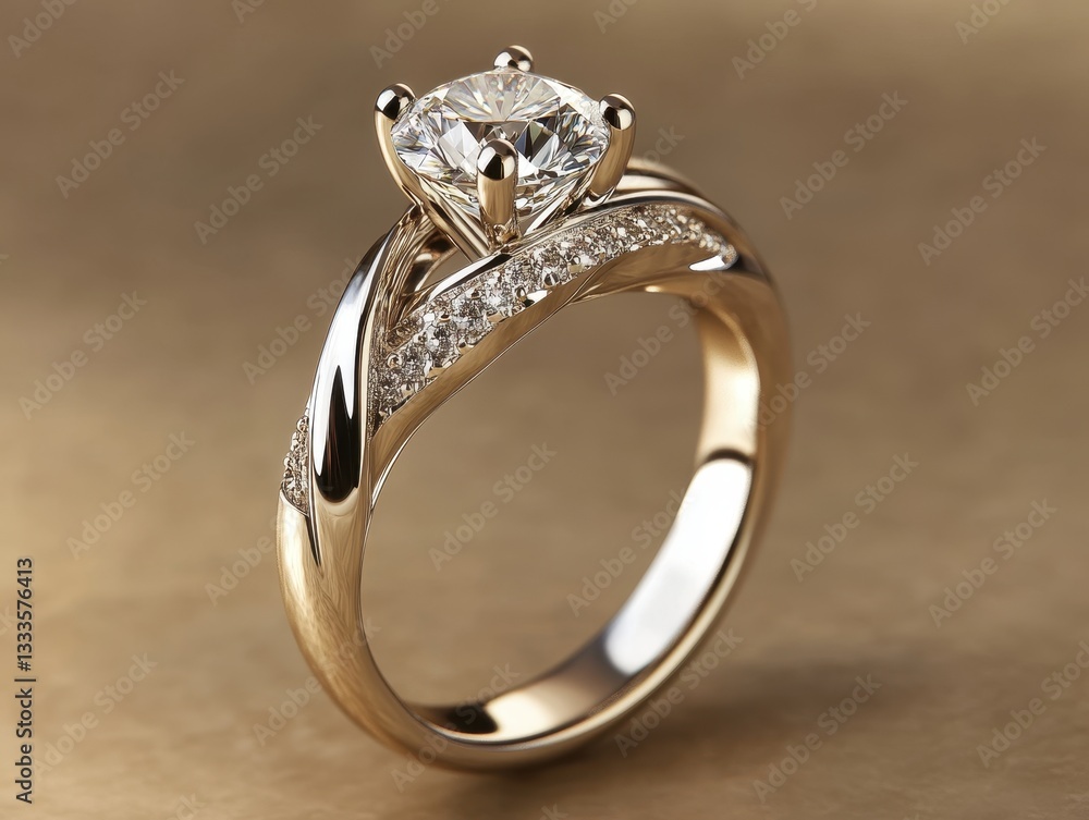 Exquisite Sparkle: A dazzling diamond ring. The sparkling diamond takes center stage, radiating light against the soft backdrop, a perfect image for luxury. Exquisite Sparkle: A dazzling diamond ring. The sparkling diamond takes center stage, radiating light against the soft backdrop, a perfect image for luxury.