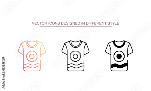 T Shirt Design icon design with white background stock illustration