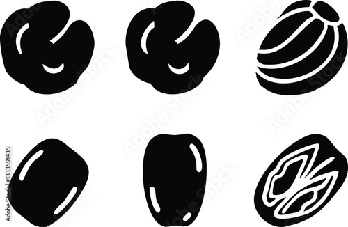 A versatile pack of date fruit icons designed for websites, apps, and materials