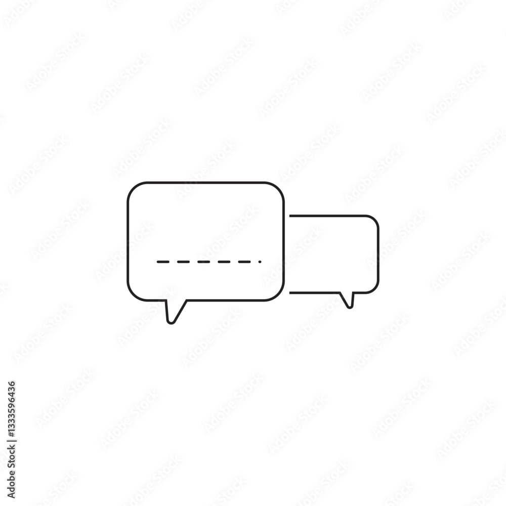 Single chats icon, outline vector sign, linear style pictogram isolated on white. Editable stroke Single chats icon, outline vector sign, linear style pictogram isolated on white. Editable stroke