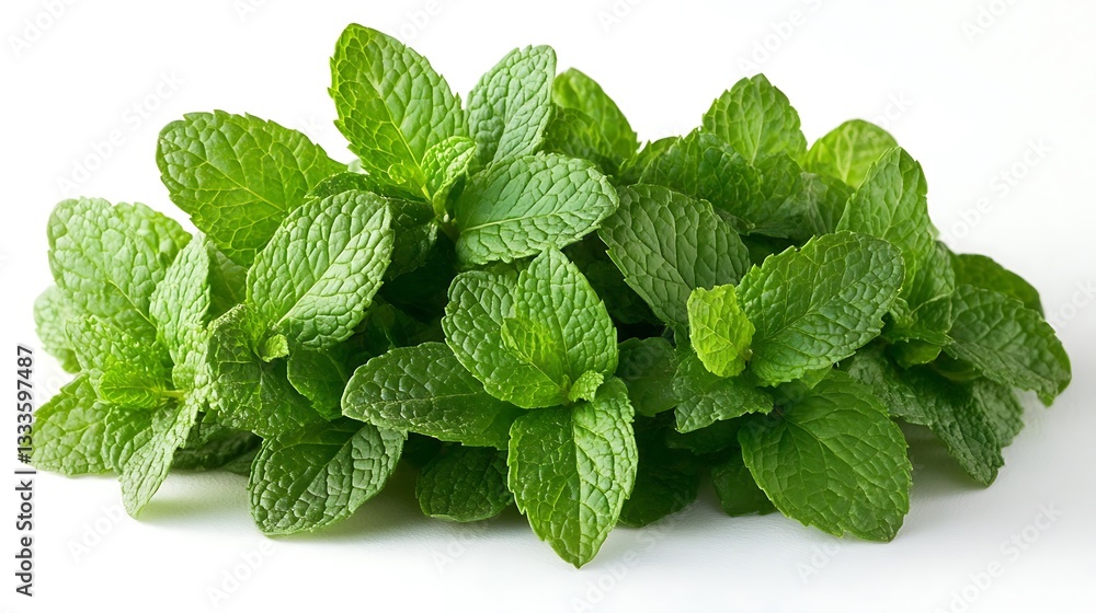 Harvesting fresh mint leaves garden food photography bright setting Harvesting fresh mint leaves garden food photography bright setting