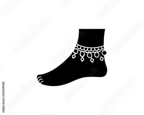 creative details Anklet Icon vector illustration