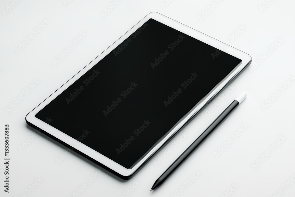 Modern Tablet & Stylus: Sleek and modern tablet and stylus set, a digital world at your fingertips. Clean lines and advanced technology. Modern Tablet & Stylus: Sleek and modern tablet and stylus set, a digital world at your fingertips. Clean lines and advanced technology.
