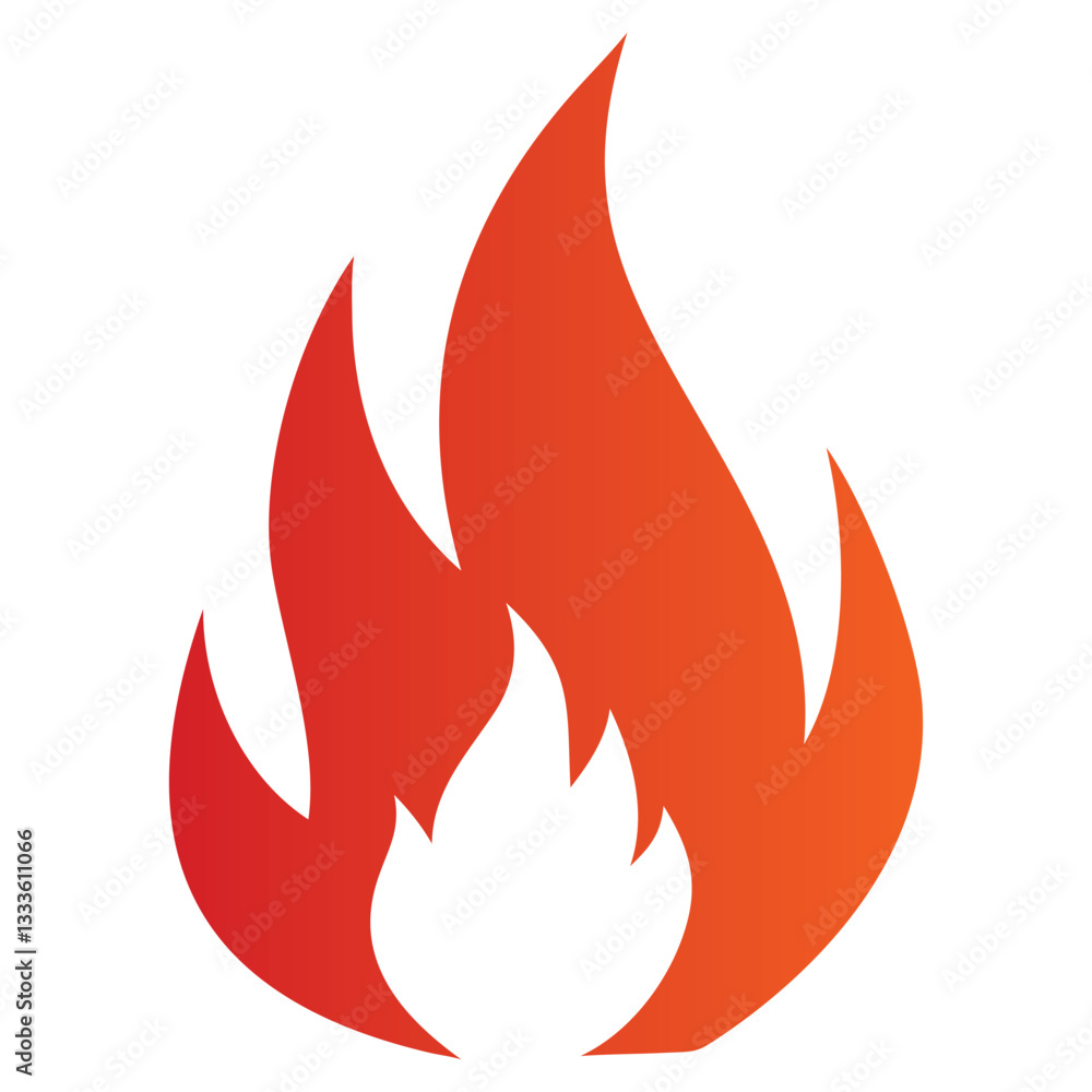 Red Fire Flame Vector Illustration for Bold Designs Red Fire Flame Vector Illustration for Bold Designs