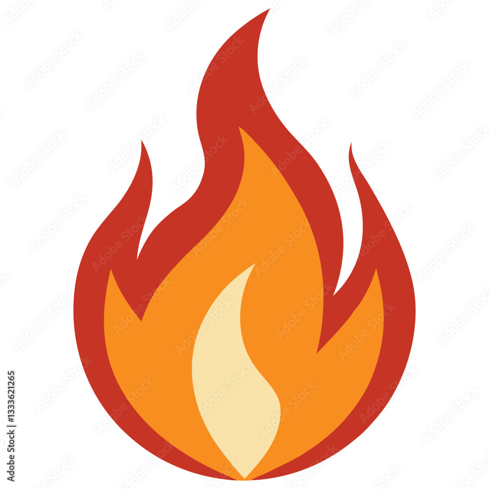 Bold Red Fire Flame Vector for Eye-Catching Project Bold Red Fire Flame Vector for Eye-Catching Project