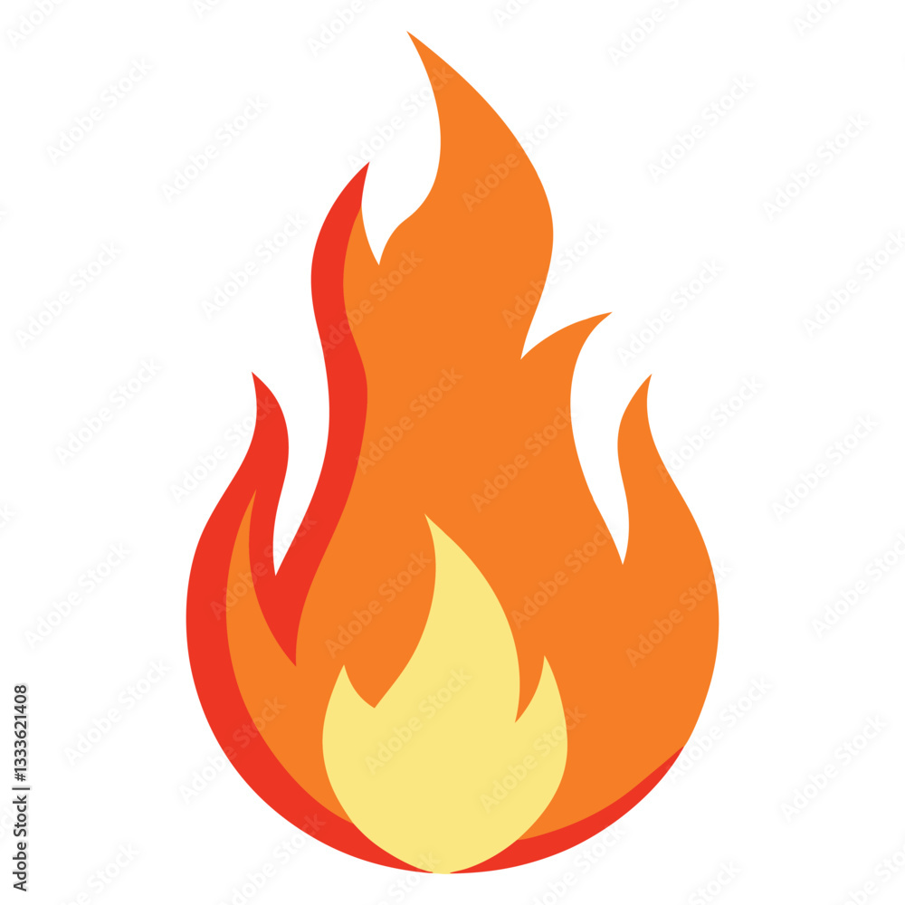 Bold Red Fire Flame Vector for Eye-Catching Project Bold Red Fire Flame Vector for Eye-Catching Project