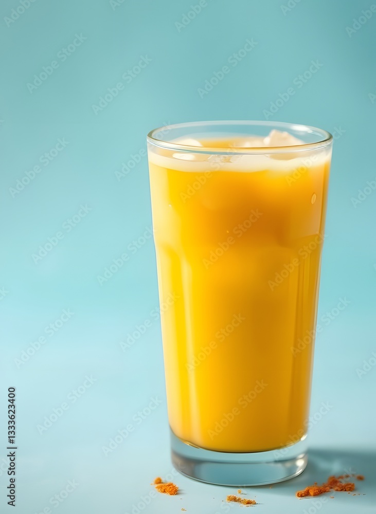 Refreshing Orange Juice with Ice Cold Drink Refreshing Orange Juice with Ice Cold Drink