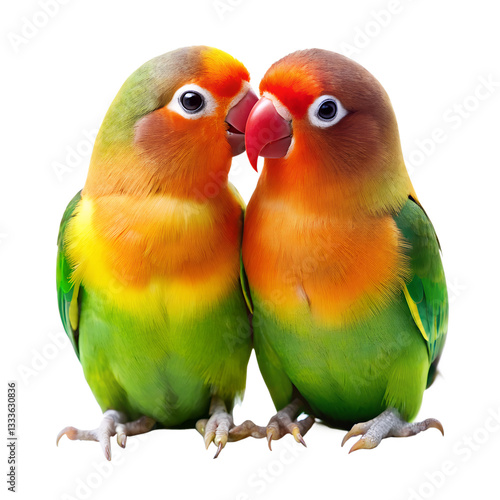 love bird isolated on white