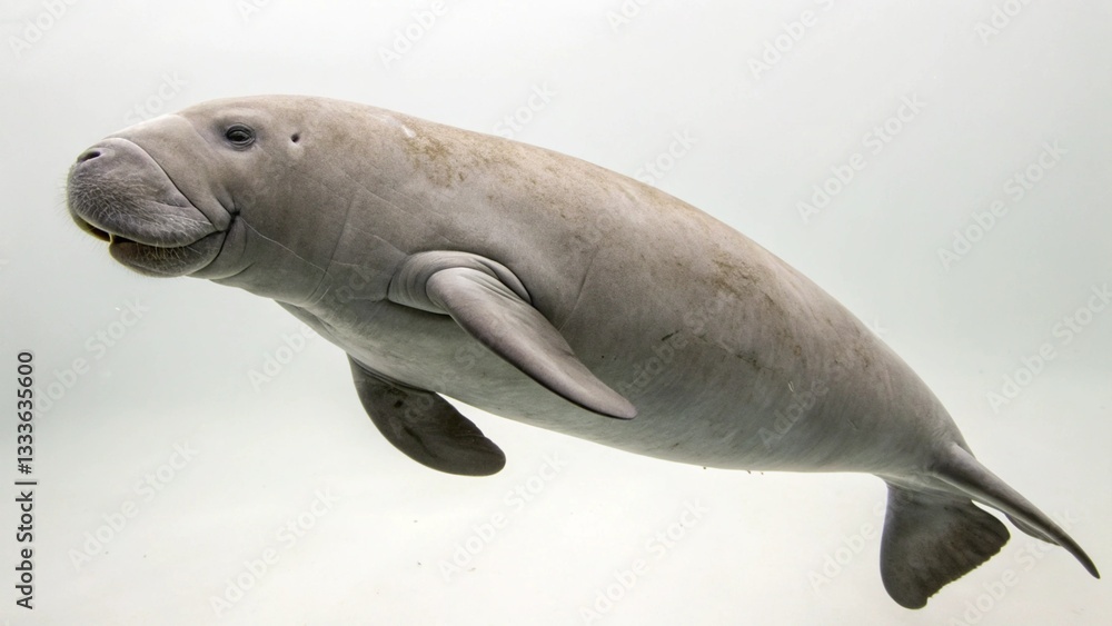 Fototapeta premium dugong in full view on studio background 