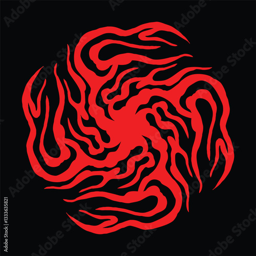 fire japanese traditional element graphic tattoo