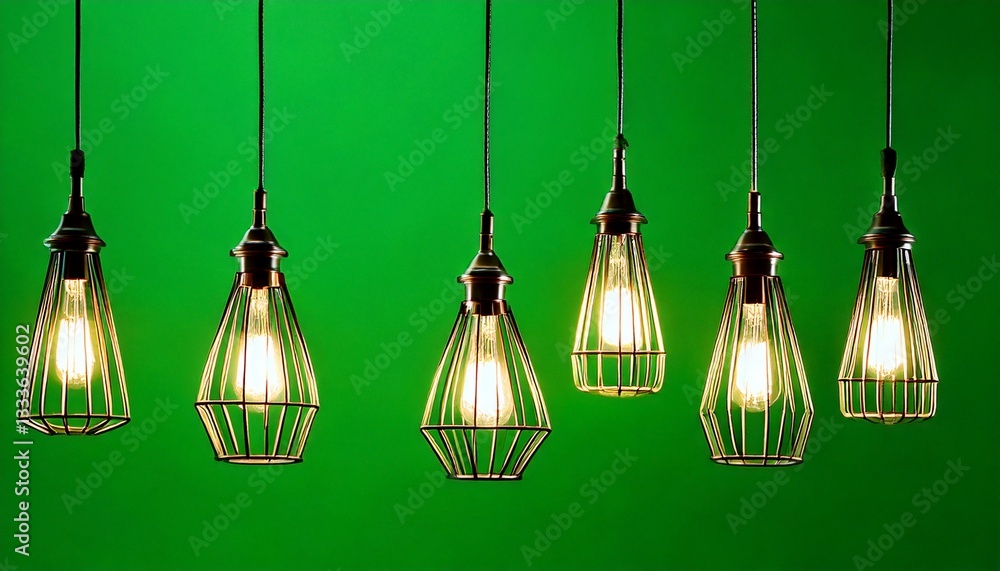 Aesthetic Hanging Lamp Collection with Minimalist and Ornate Styles on Green Canvas
Aesthetic Hanging Lamp Collection with Minimalist and Ornate Styles on Green Canvas