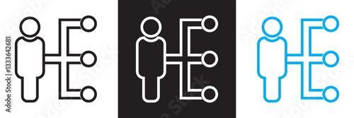 Customer relationship management CRM icon.  Vector illustration. isolated on white and black background. EPS 10 