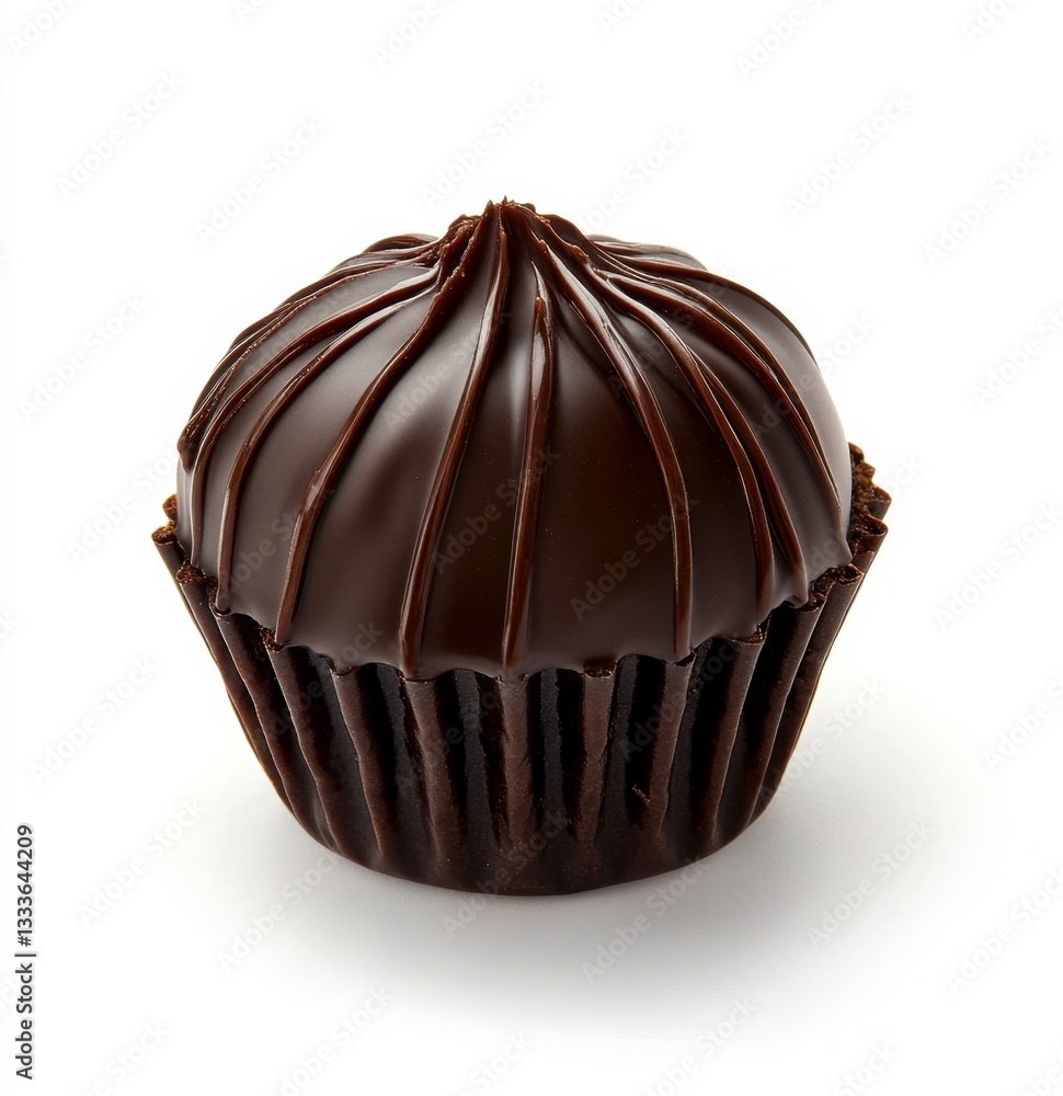 Obraz premium Single Dark Chocolate Truffle