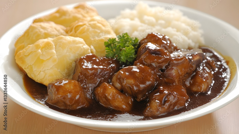 Delicious Beef Stew with Mashed Potatoes and Puff Pastry Delicious Beef Stew with Mashed Potatoes and Puff Pastry