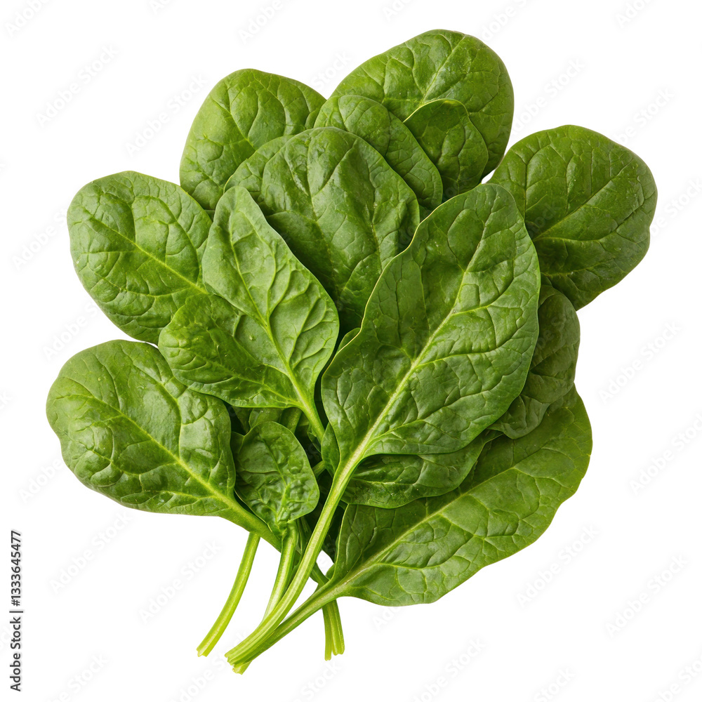 Fototapeta premium Harvesting fresh vegetables spinach gathering in organic farm nature's bounty close-up view
