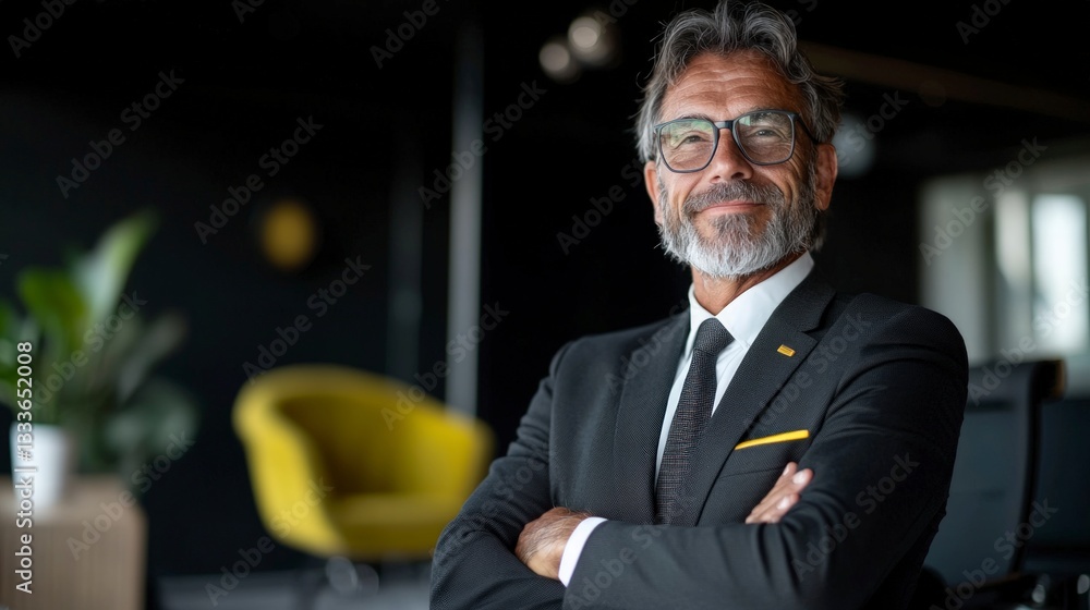 Fototapeta premium Confident Businessman Portrait Success Leadership Executive