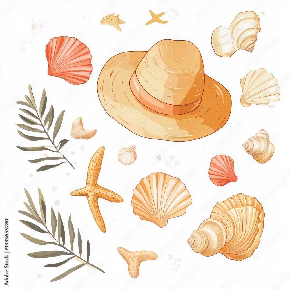 Obraz premium Summer beach accessories