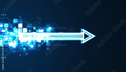 Abstract arrow direction. Technology background