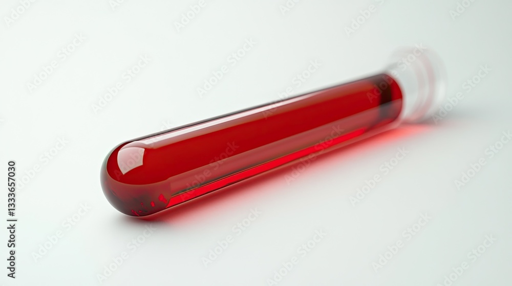 A 3D render of a blood test icon on a white background. A 3D render of a blood test icon on a white background.