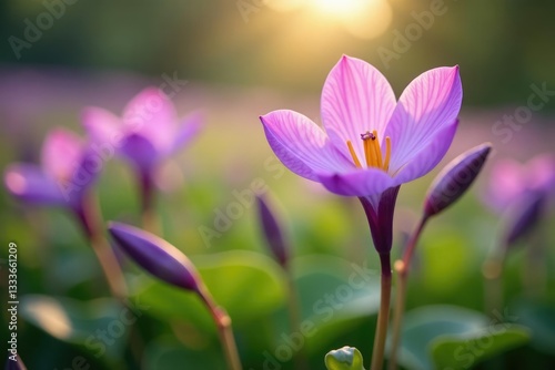 Utricularia delphinioides purple flower blooms in the field, purple flowers, water lily, utricularia