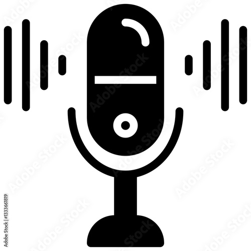 Microphone Glyph Icon