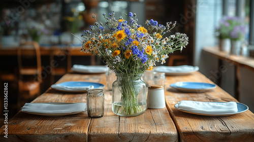 Wallpaper Mural Aesthetic Flat Lay of Stationery and Vintage Camera on Wooden Desk Torontodigital.ca