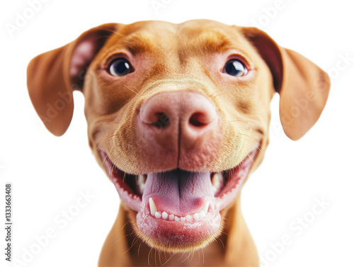 Wallpaper Mural Isolated Portrait of a Happy Vizsla Dog with Open Mouth Torontodigital.ca