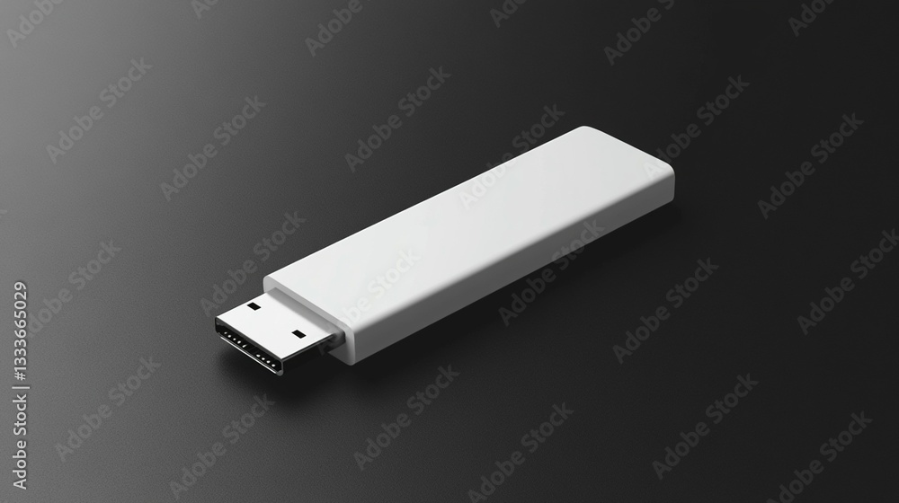 White USB Flash Drive Mockup White USB Flash Drive Mockup