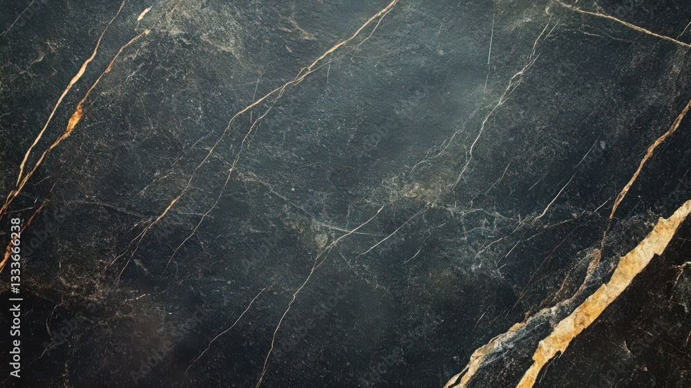 Dark Textured Background with Gold and Gray Veining