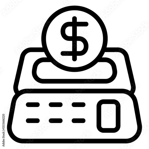 Financial Management Line Icon