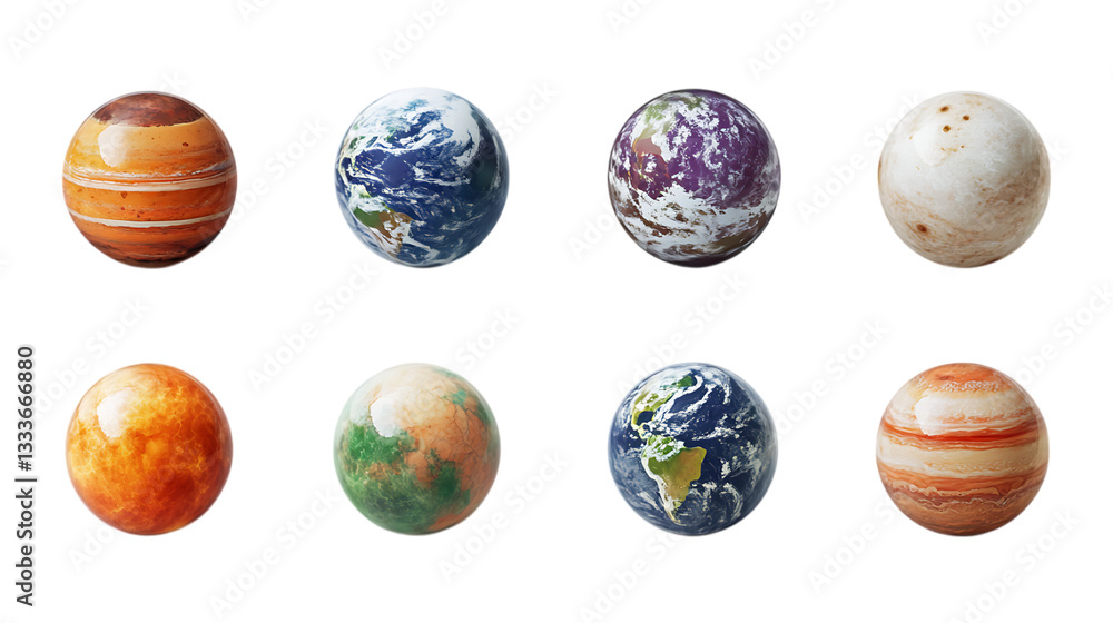 Pack Planet Set on Transparent Background for Astronomy, Science, and Space Designs Pack Planet Set on Transparent Background for Astronomy, Science, and Space Designs