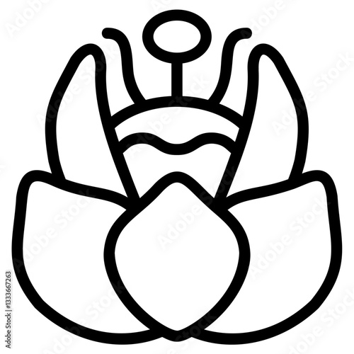 Lotus Line Icon