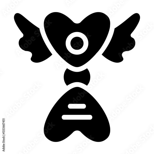Love Letter Wings Solid Icon
