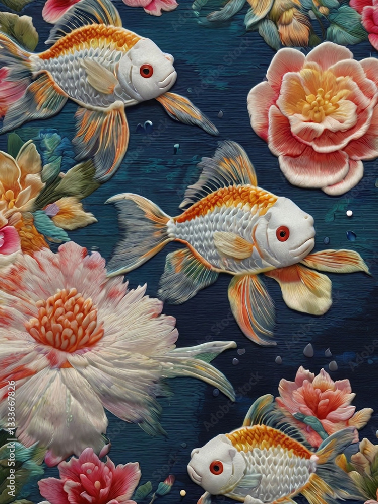 seamless background with fishes seamless background with fishes