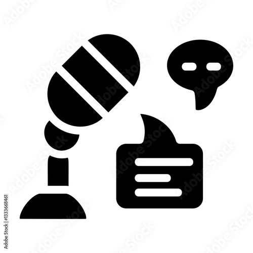 Public Speaking Solid Icon